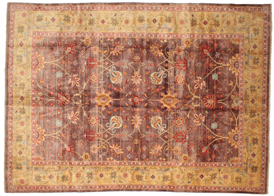 Коричневый ковер ручной работы METHATRON RUGS