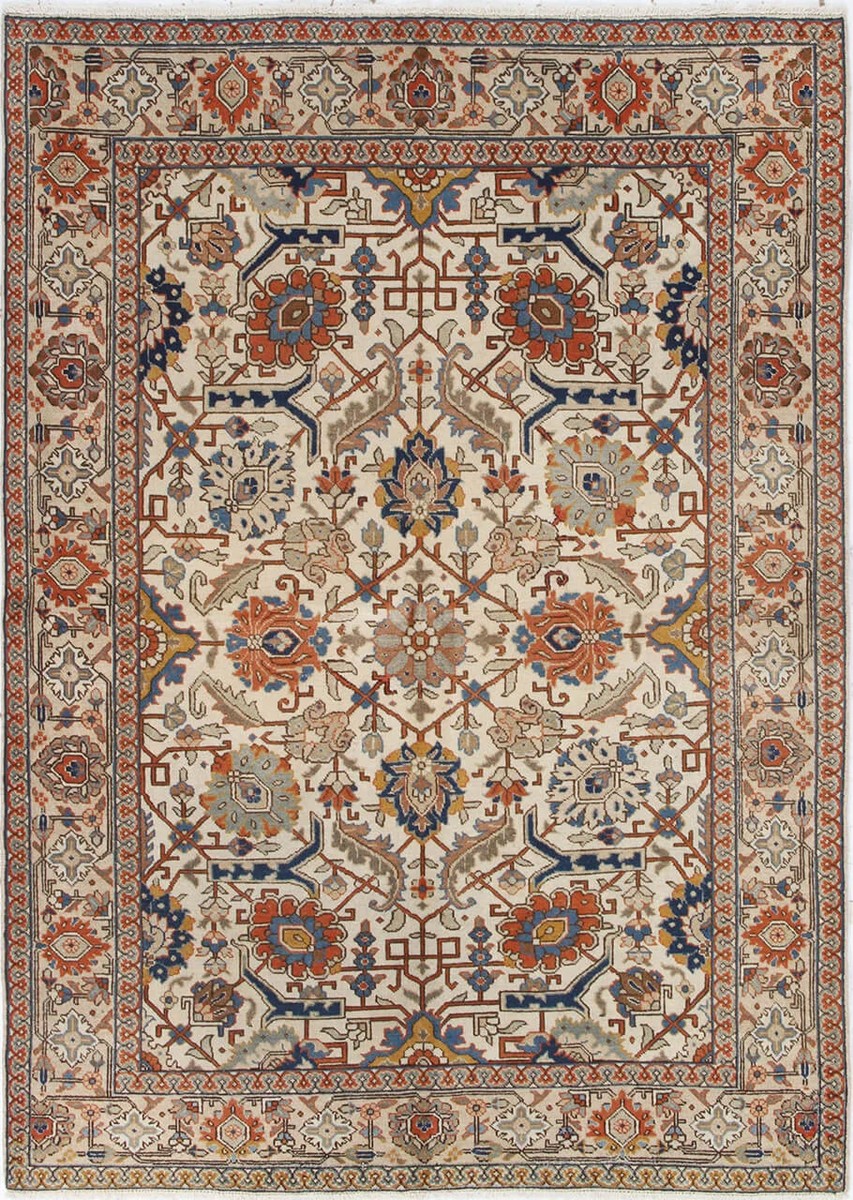 122x135 см, Иран, Табриз, Wool, коричневый