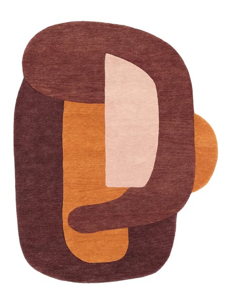 180x230 см, Индия, Современные, Wool, оранжевый