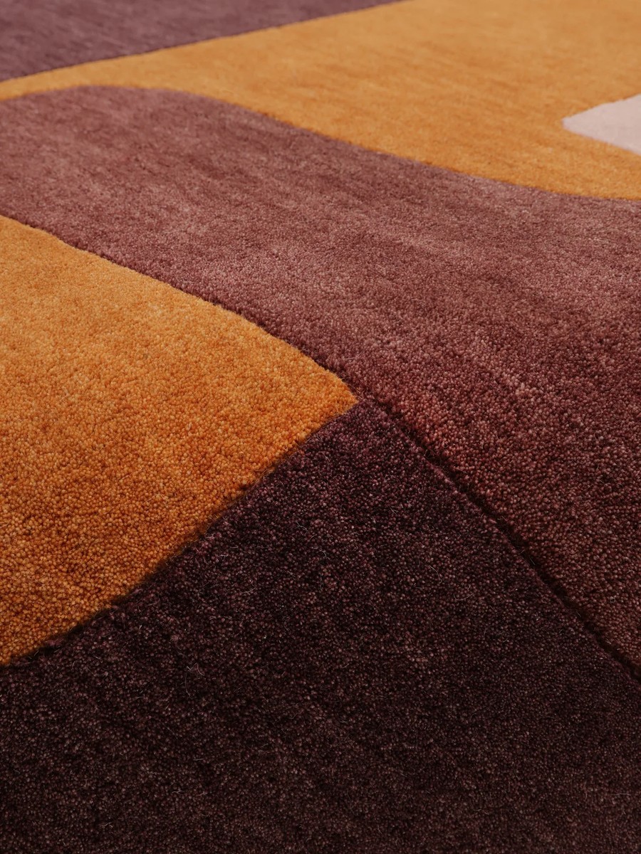 180x230 см, Индия, Современные, Wool, оранжевый — вид 4