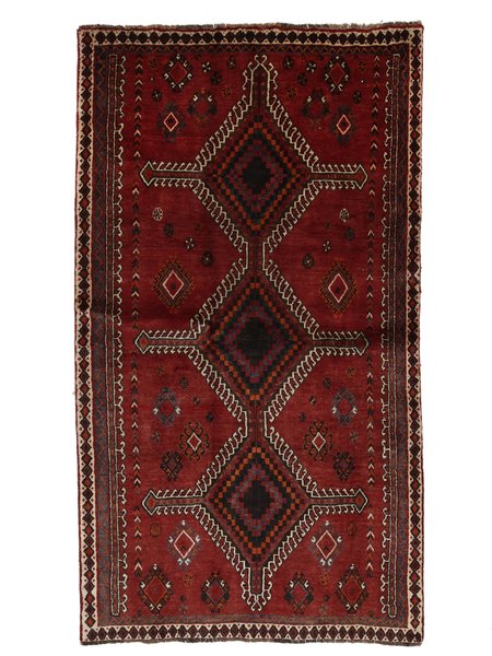 135x240 см, Иран, Кашкай, Wool, чёрный