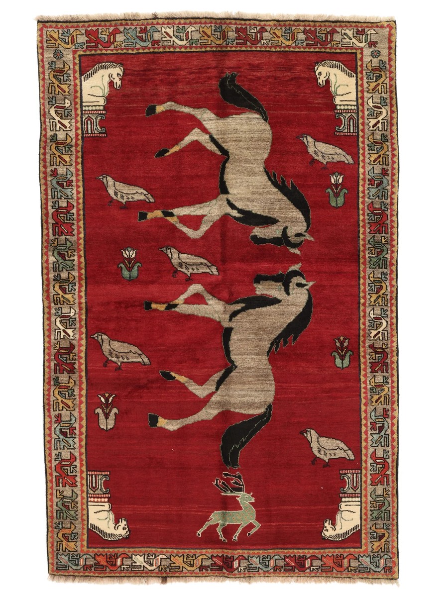 150x232 см, Иран, Кашкай, Wool, чёрный
