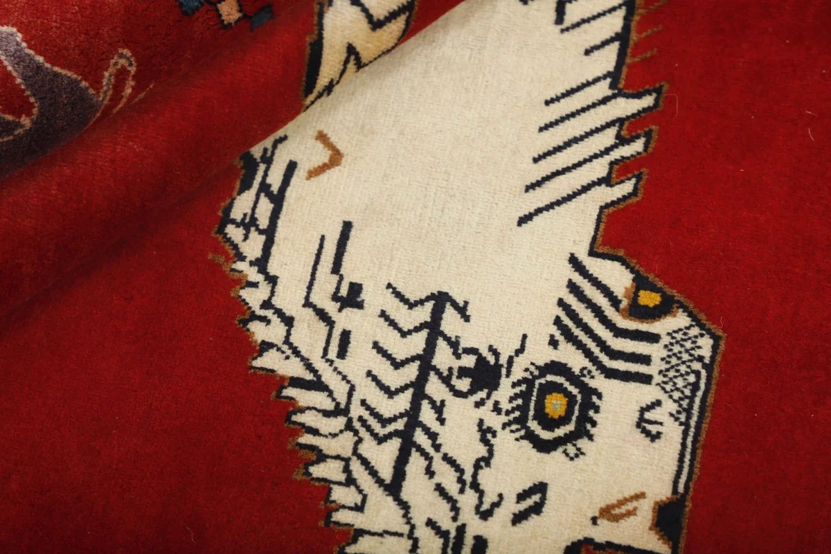 147x222 см, Иран, Кашкай, Wool, оранжевый — вид 2