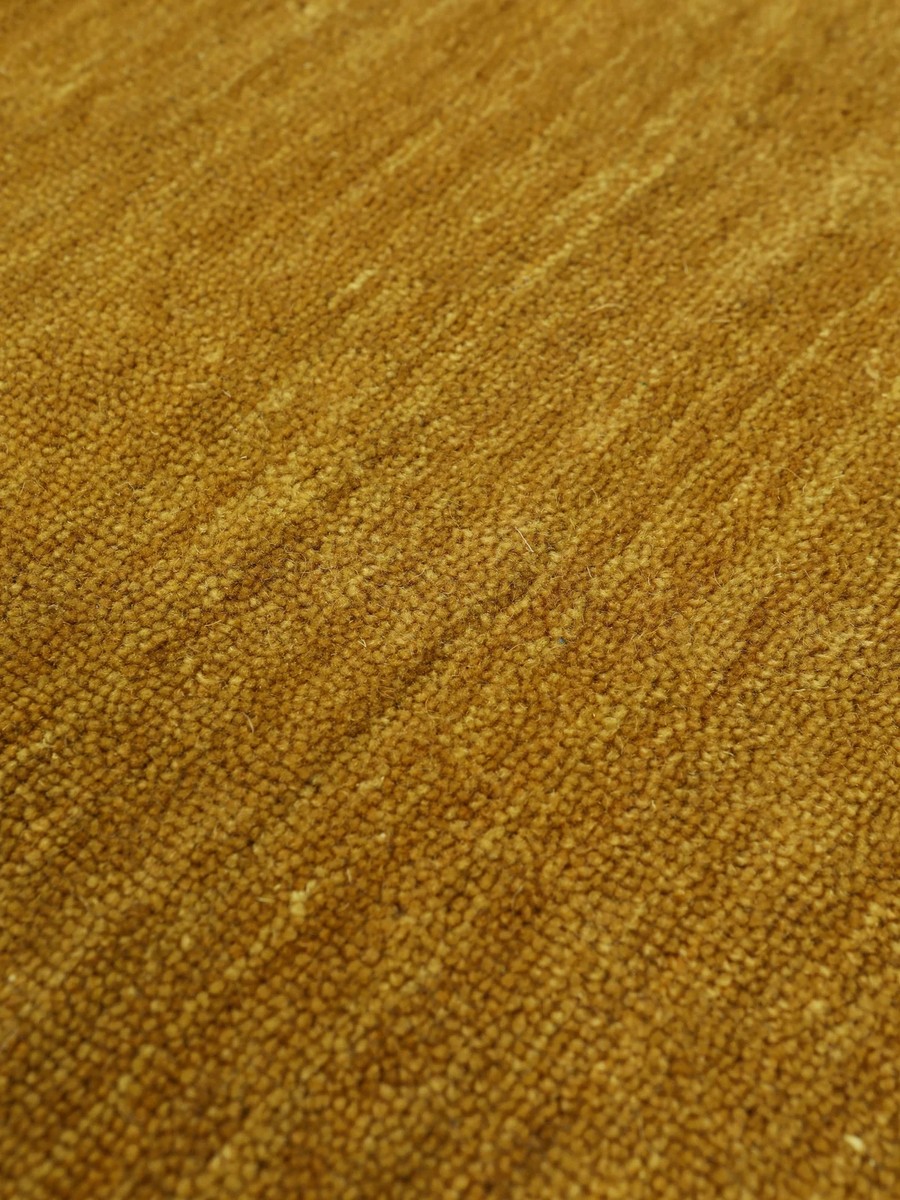 Ø150 см, Индия, Однотонные, Wool, горчичный — вид 6