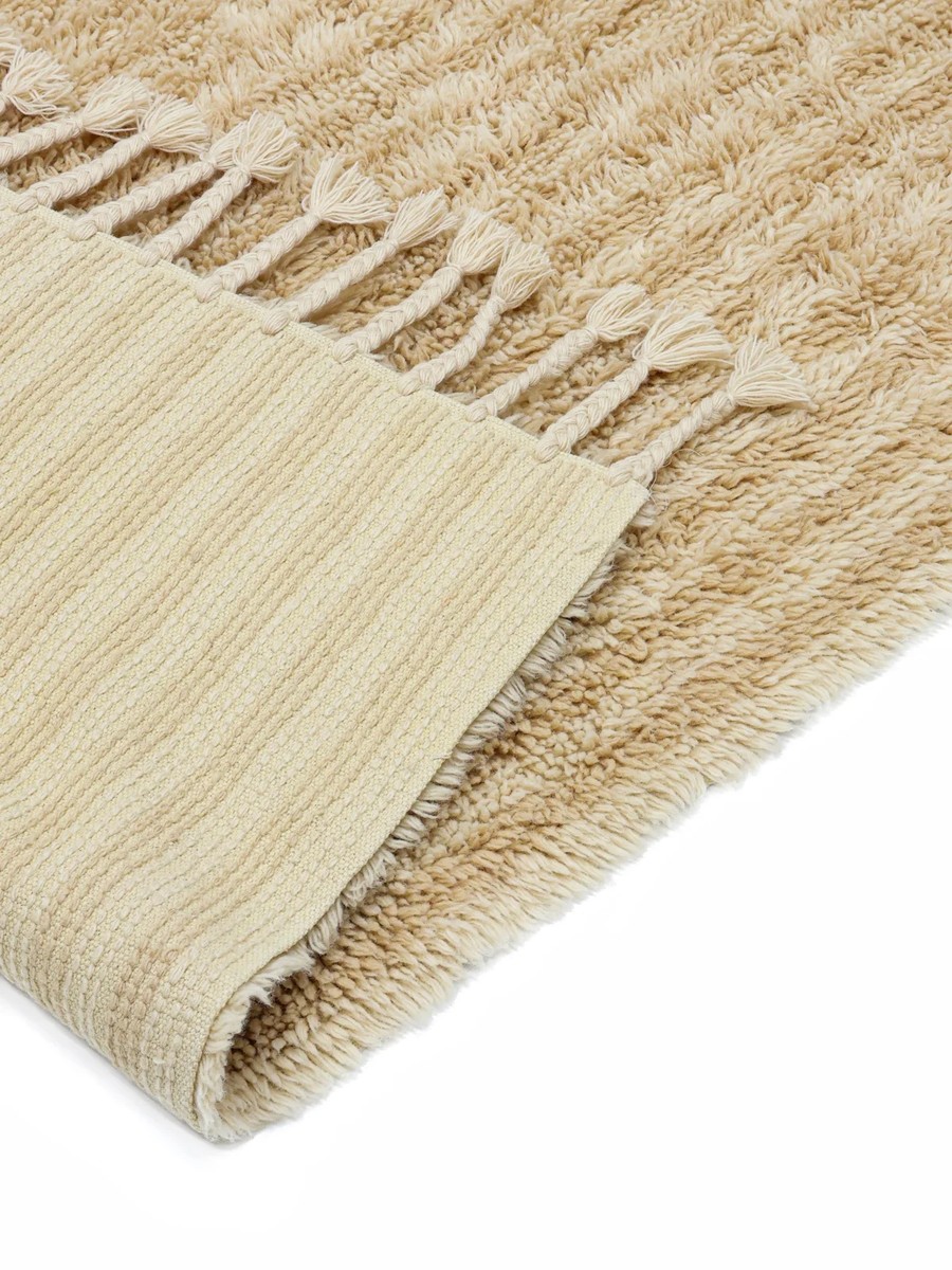 160x230 см, Индия, Шэгги, Wool, бежевый — вид 6