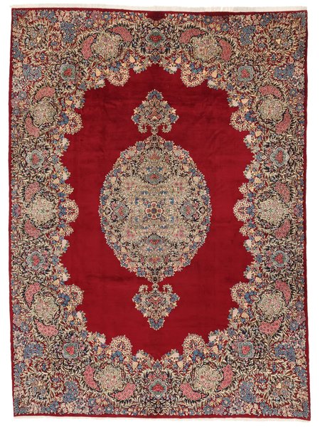 292x400 см, Иран, Керман, Wool, чёрный