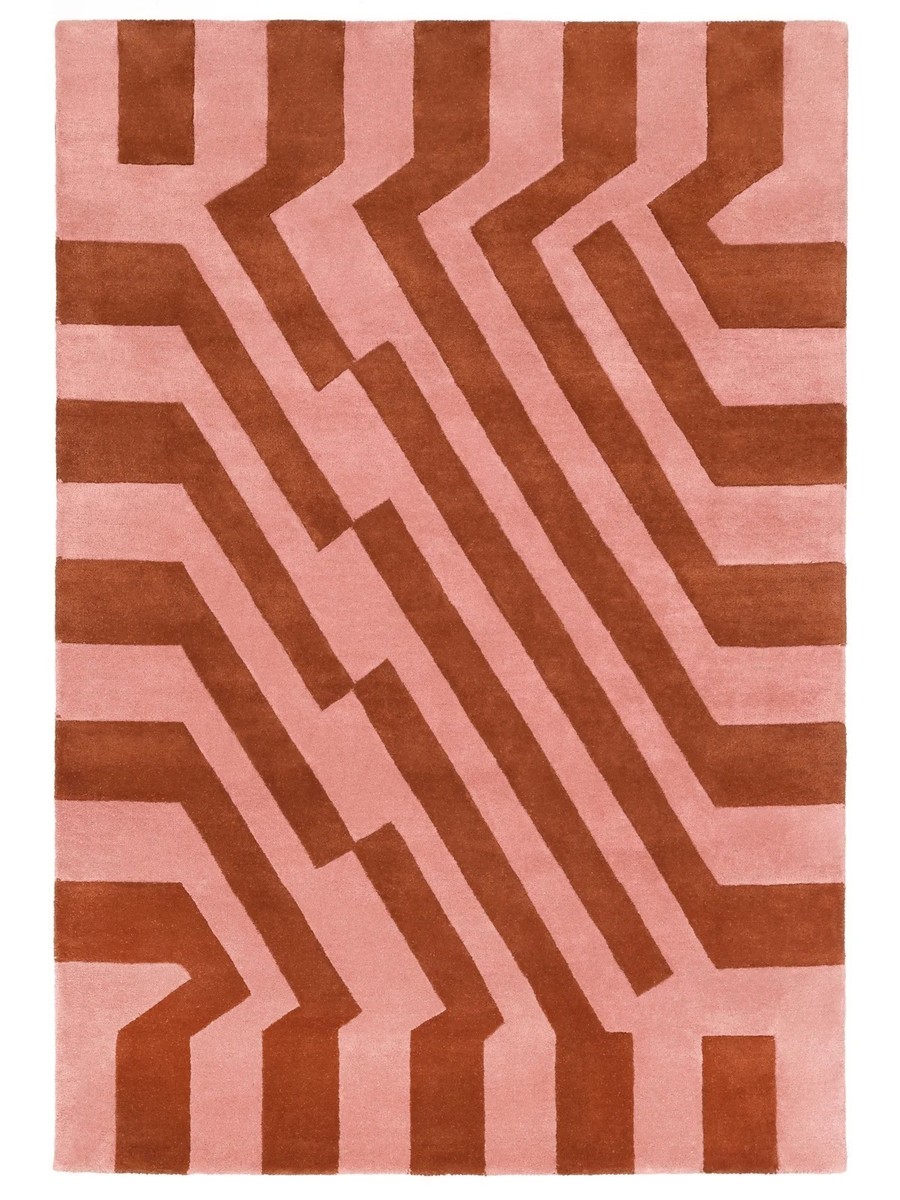 200x300 см, Индия, Современные, Wool, ржаво-красный