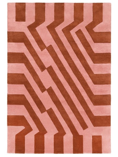 200x300 см, Индия, Современные, Wool, ржаво-красный