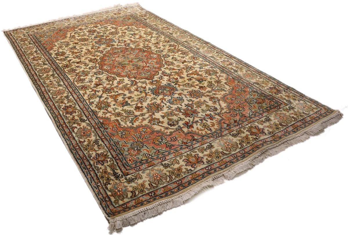98x152 см, Индия, Шёлк, Silk, оранжевый — вид 3