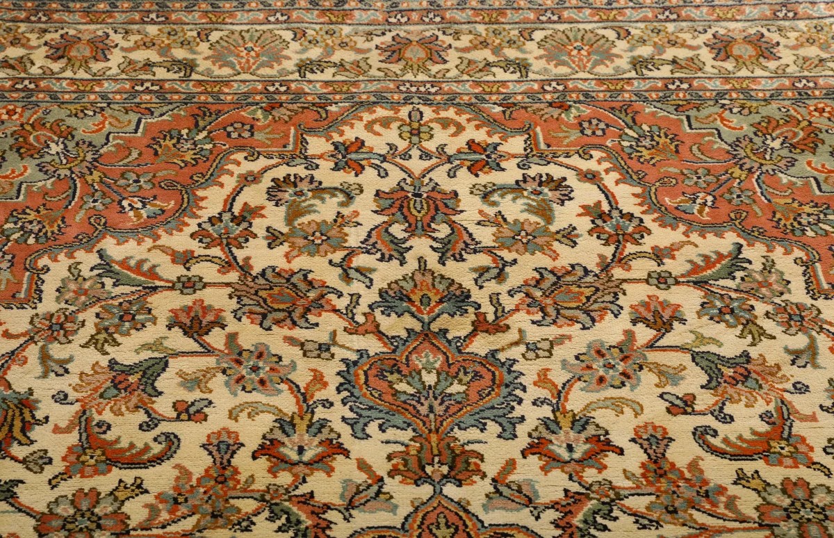 98x152 см, Индия, Шёлк, Silk, оранжевый — вид 6