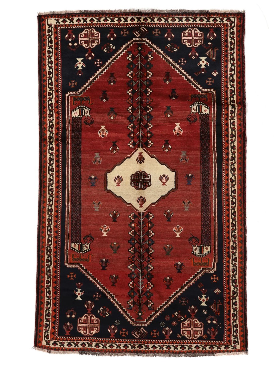 156x255 см, Иран, Кашкай, Wool, чёрный