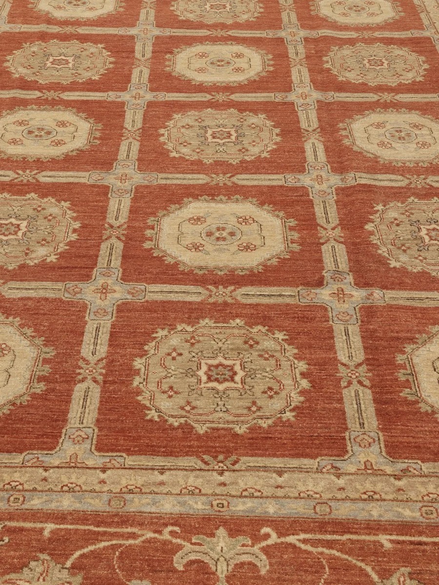 269x364 см, Пакистан, Афган, Wool, оранжевый — вид 2