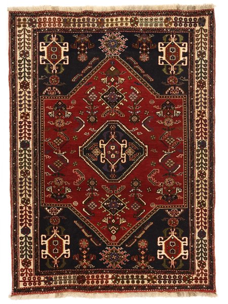 105x144 см, Иран, Кашкай, Wool, чёрный