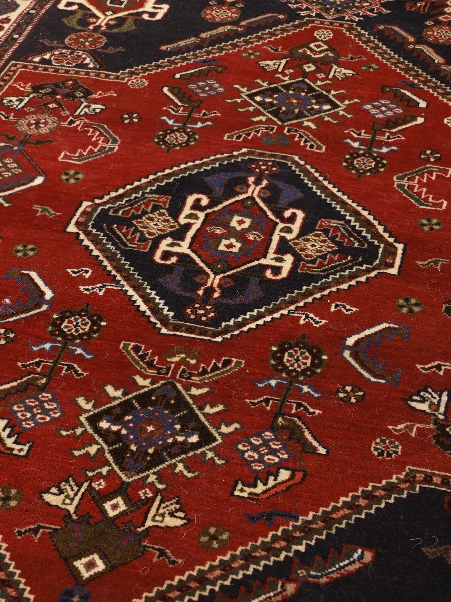 105x144 см, Иран, Кашкай, Wool, чёрный — вид 4