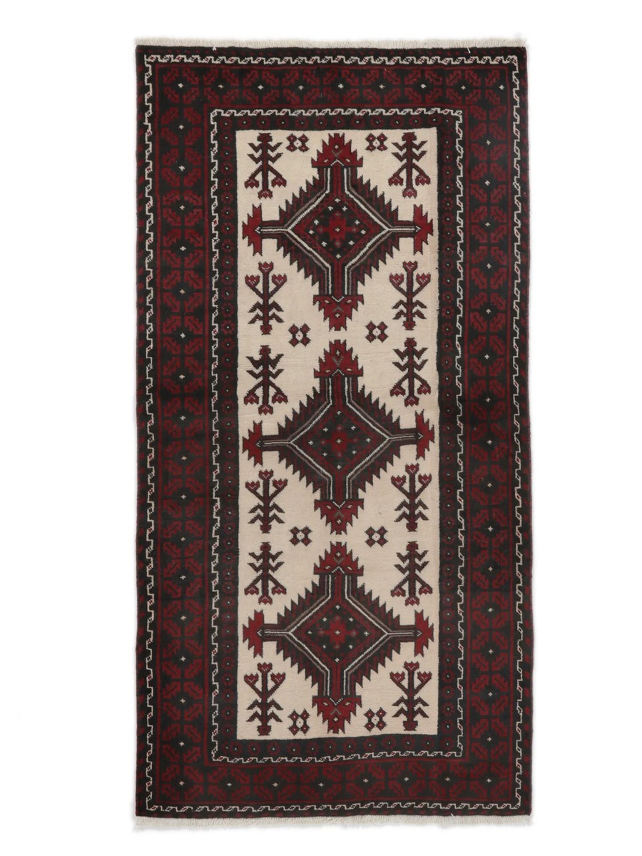 103x194 см, Иран, Балучи, Wool, чёрный