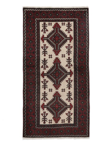 103x194 см, Иран, Балучи, Wool, чёрный