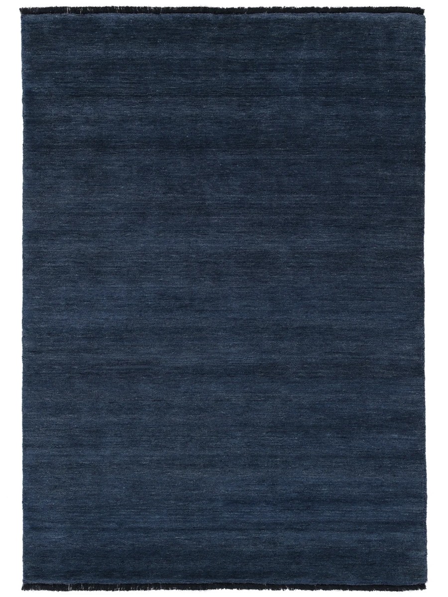 160x230 см, Индия, Однотонные, Wool, тёмно-синий