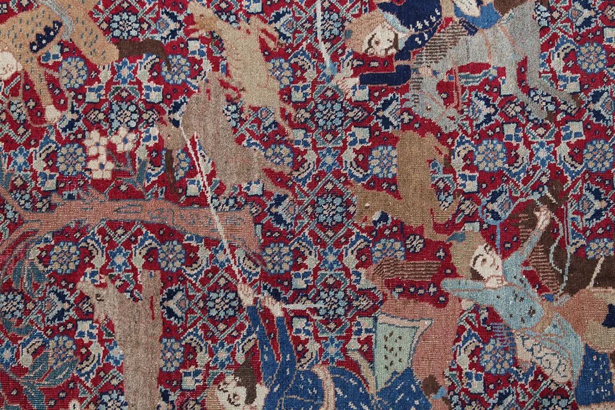 137x188 см, Иран, Табриз, Wool, коричневый — вид 2