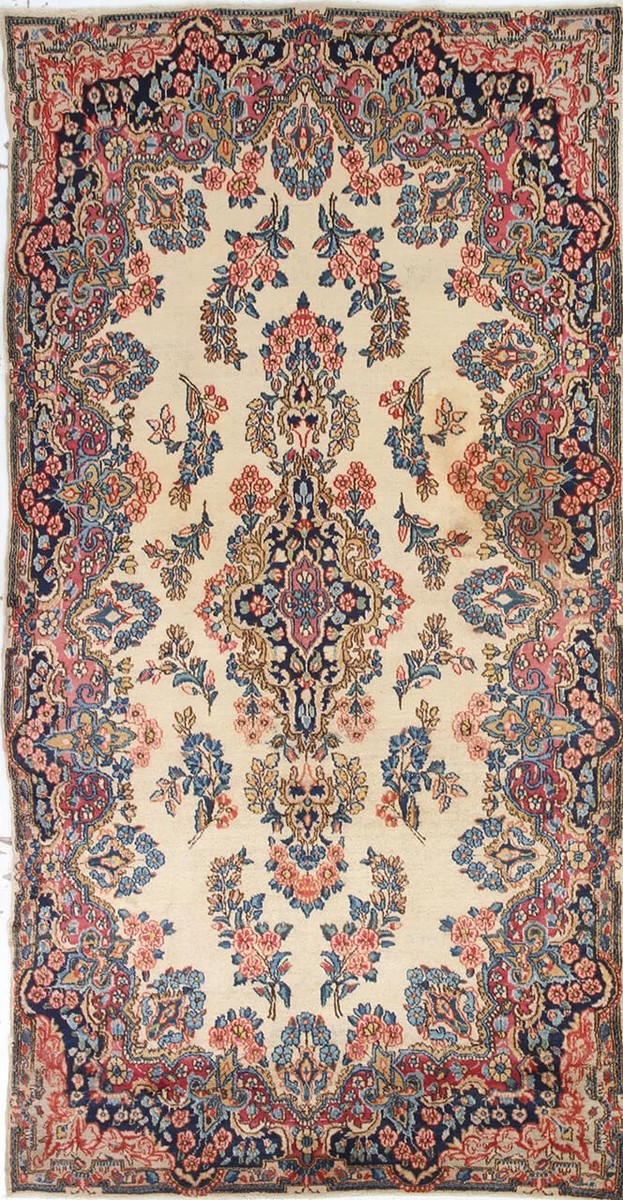 114x227 см, Иран, Керман, Wool, коричневый