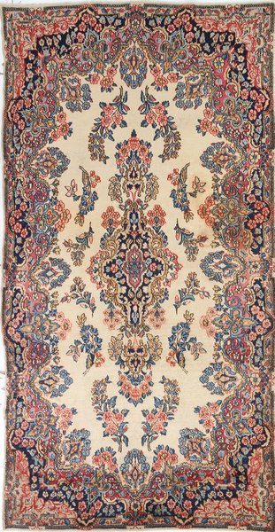 114x227 см, Иран, Керман, Wool, коричневый