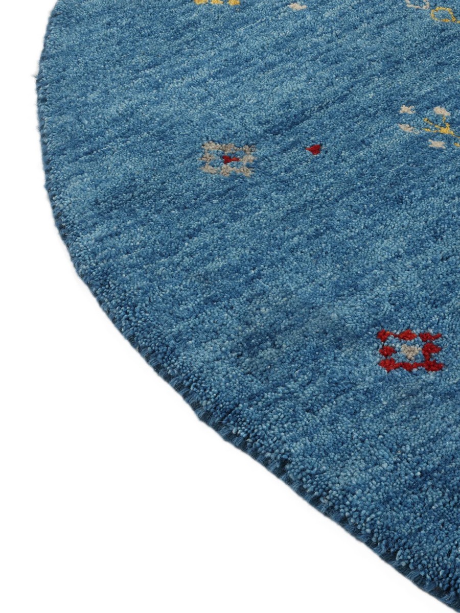 Ø150 см, Индия, Габбе, Wool, синий — вид 3