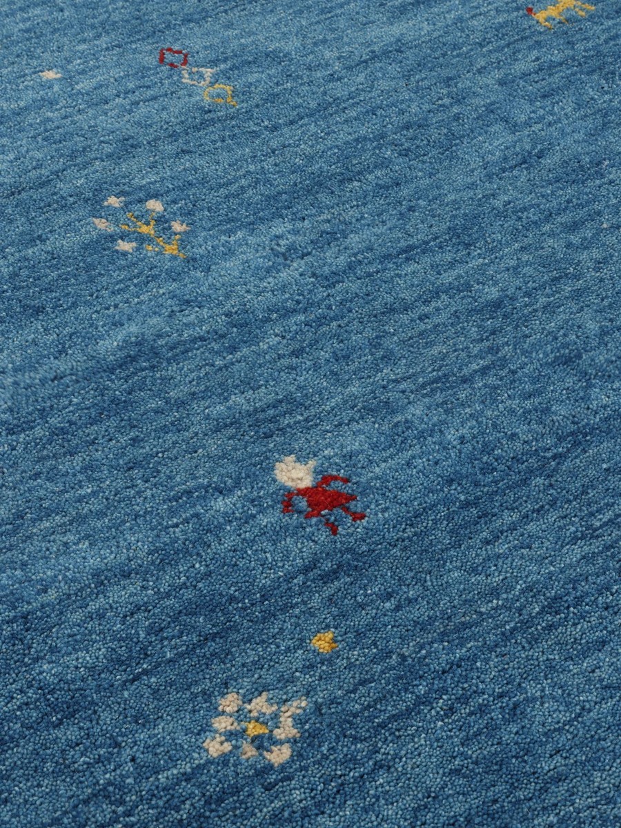 Ø150 см, Индия, Габбе, Wool, синий — вид 4