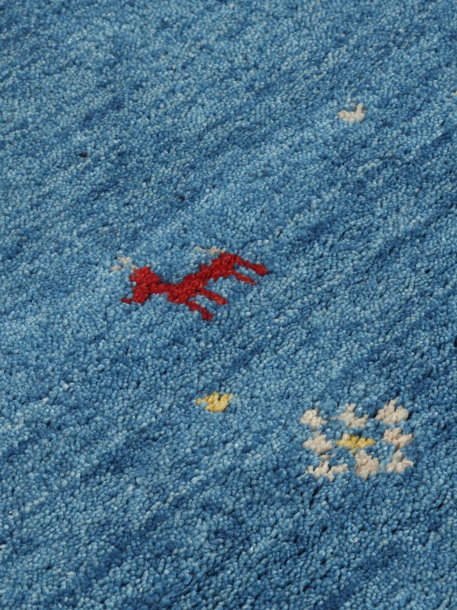 Ø150 см, Индия, Габбе, Wool, синий — вид 5