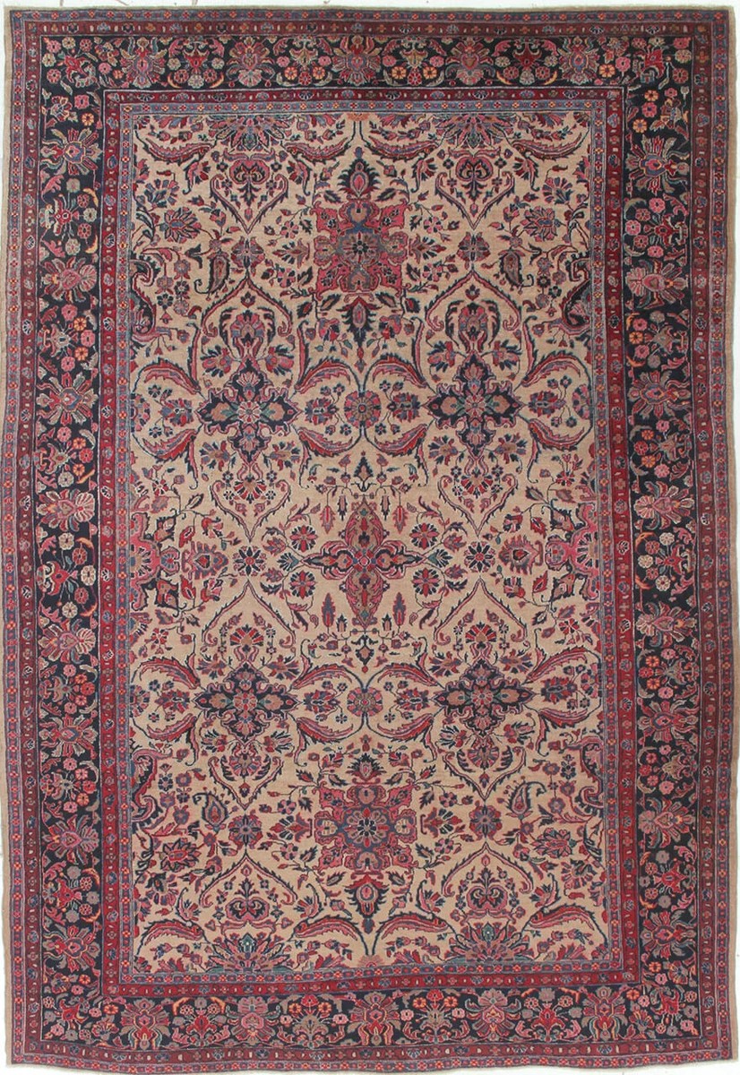 203x318 см, Иран, Сарук, Wool, чёрный
