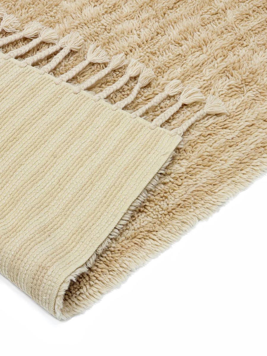 250x350 см, Индия, Шэгги, Wool, бежевый — вид 6