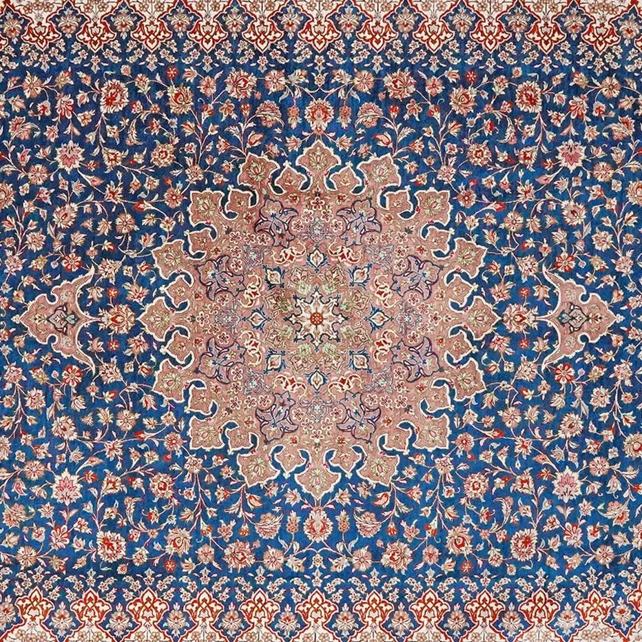 197x299 см, Иран, Шёлк, Silk, красный — вид 2