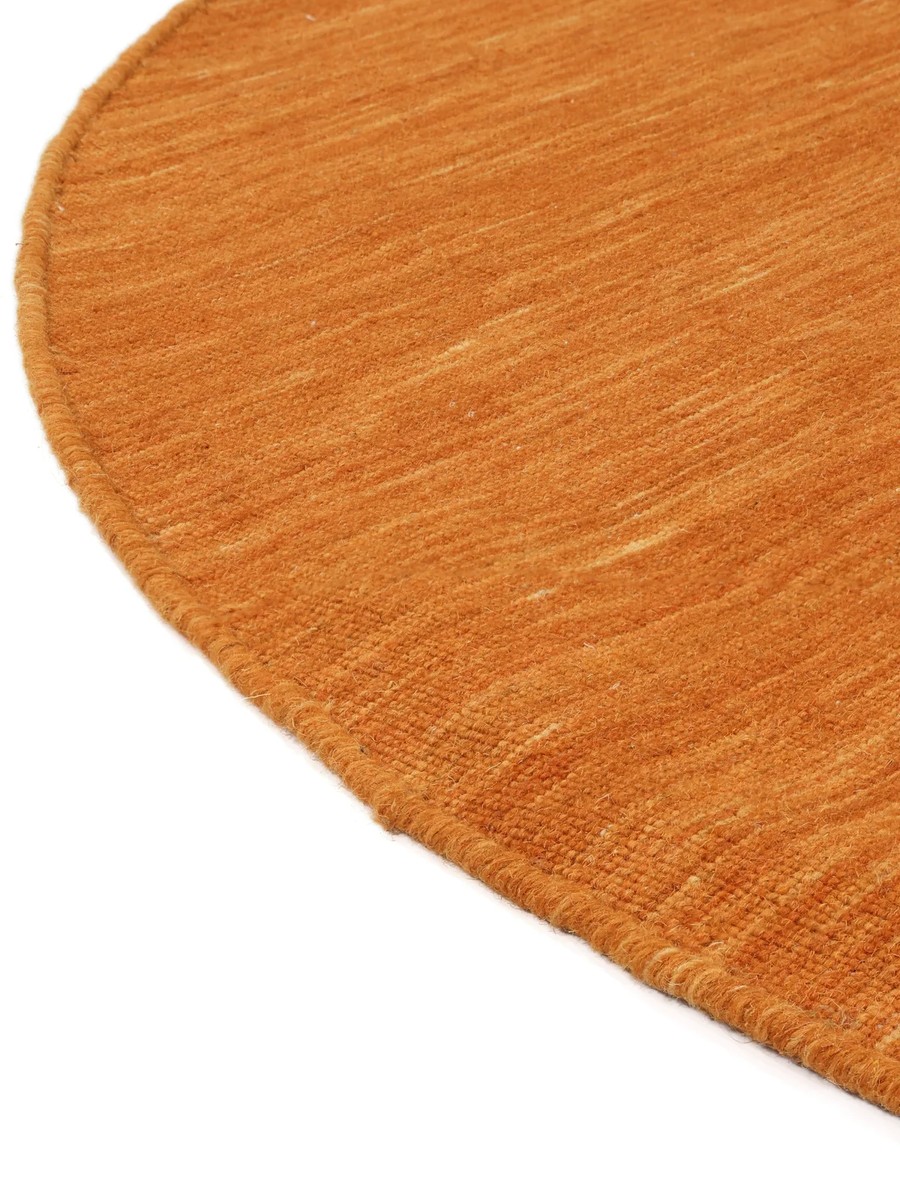 Ø250 см, Индия, Килимы, Wool, оранжевый — вид 3