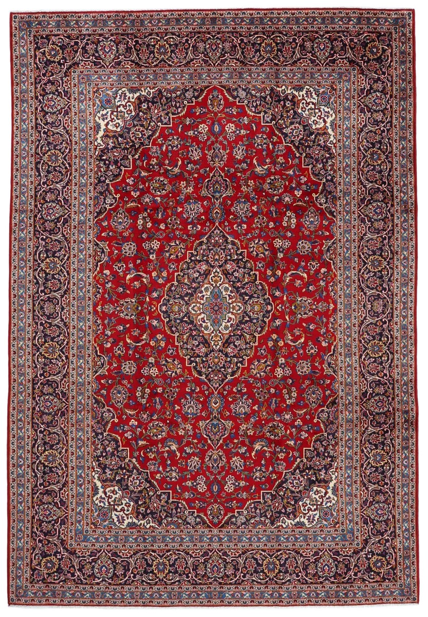 247x361 см, Иран, Кашан, Wool, красный