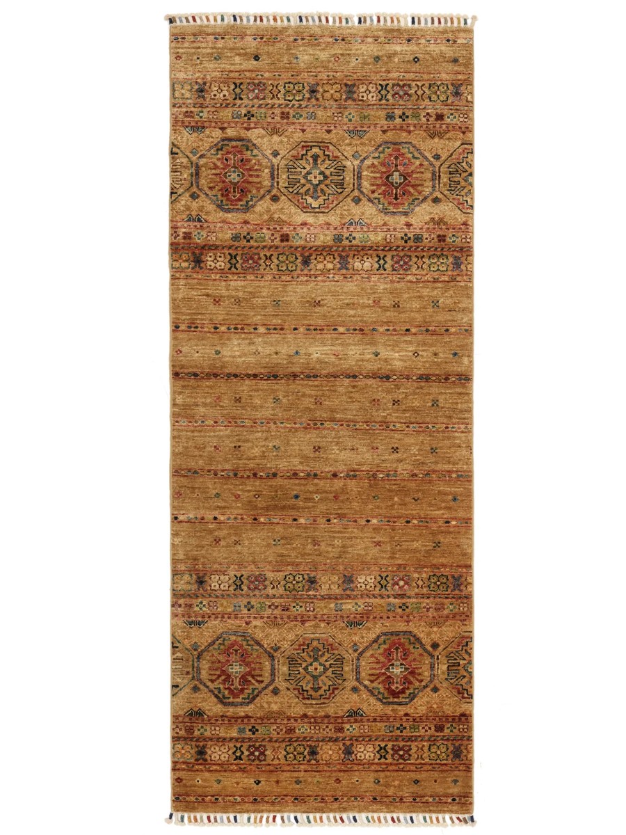 79x201 см, Афганистан, Восточные, Wool, коричневый