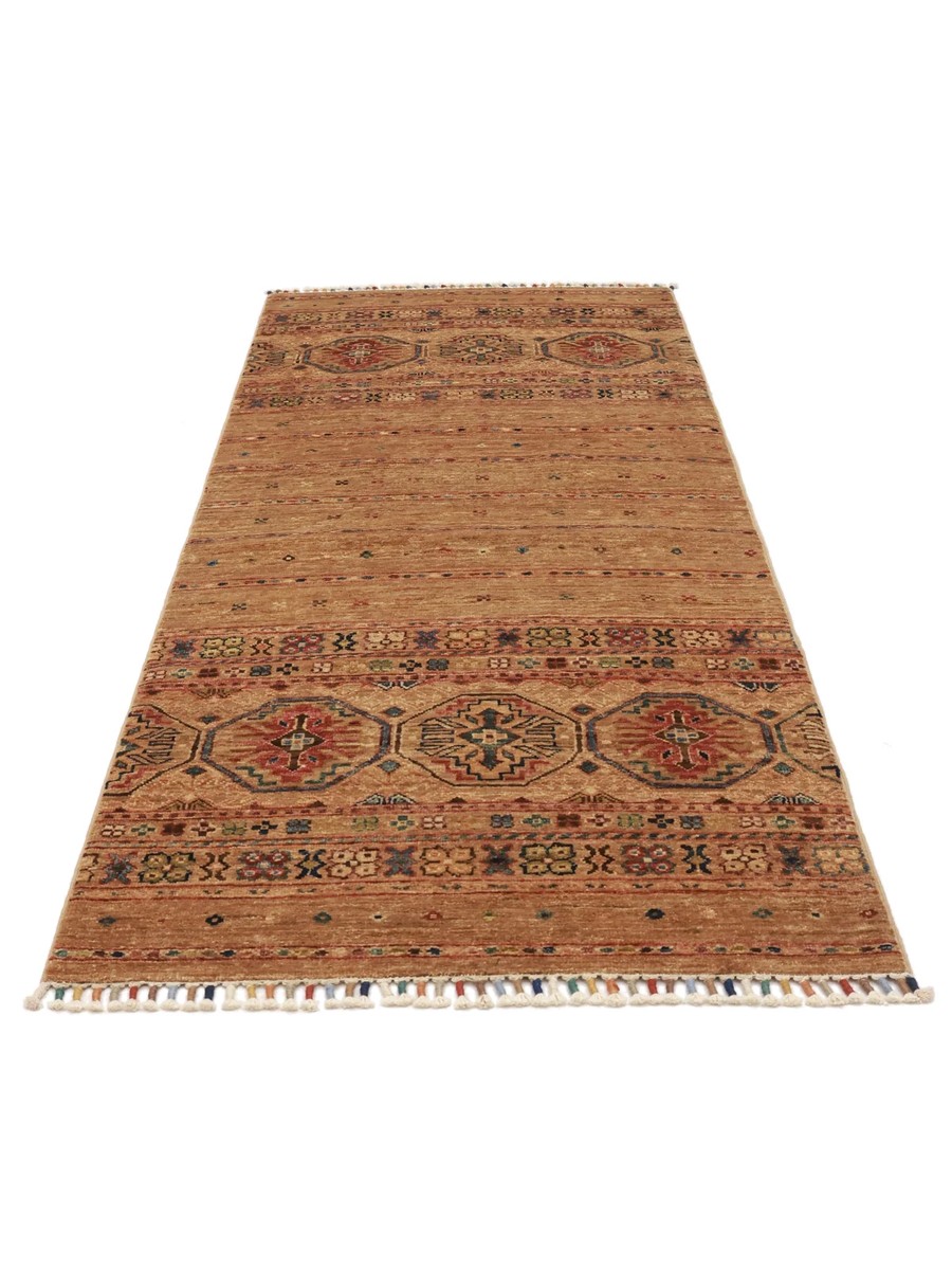79x201 см, Афганистан, Восточные, Wool, коричневый — вид 2