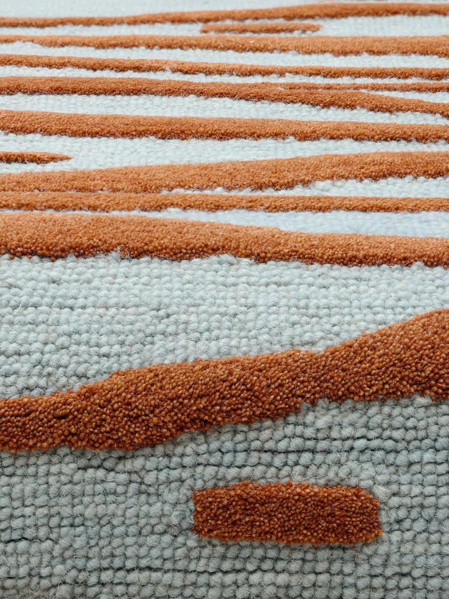 200x300 см, Индия, Современные, Wool, синий — вид 2