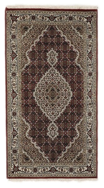 90x168 см, Индия, Табриз, Wool, чёрный