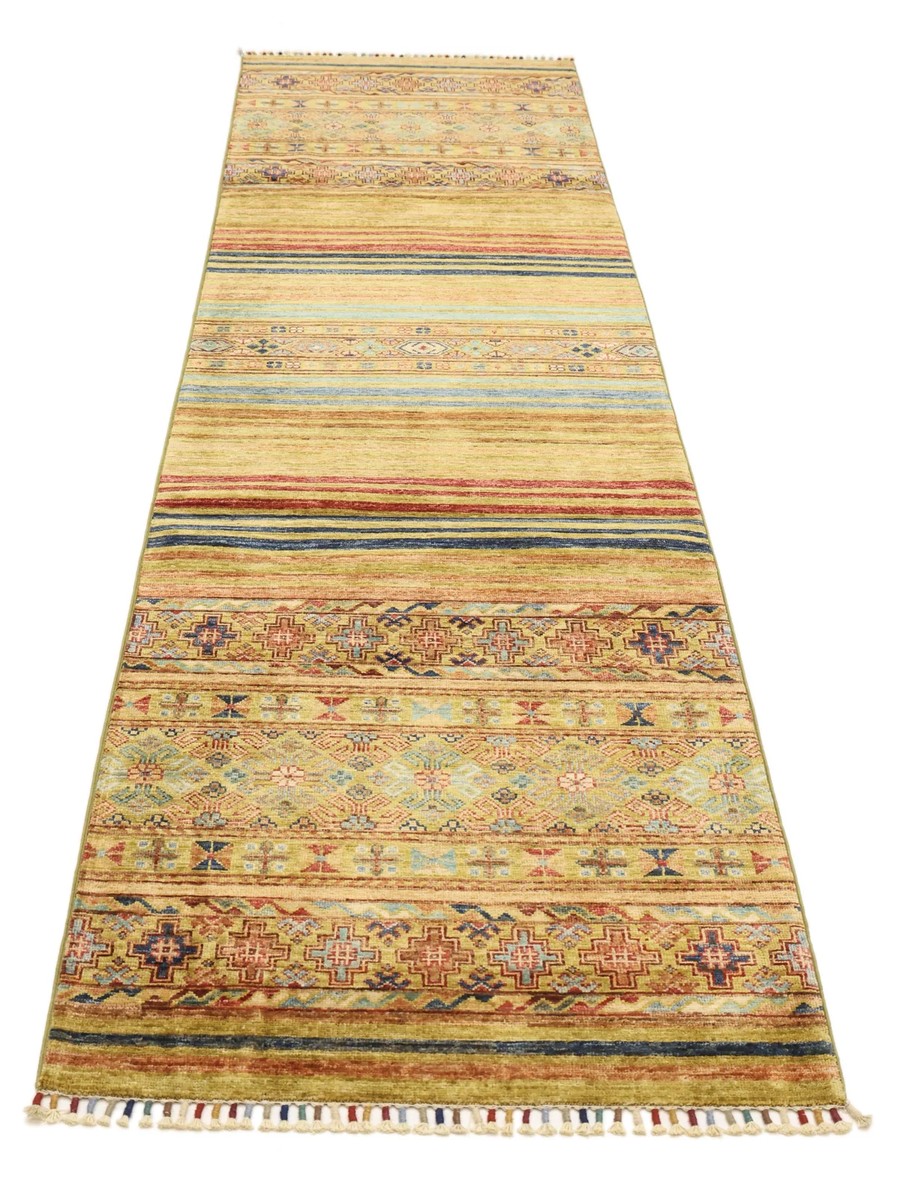 78x296 см, Афганистан, Восточные, Wool, коричневый — вид 2