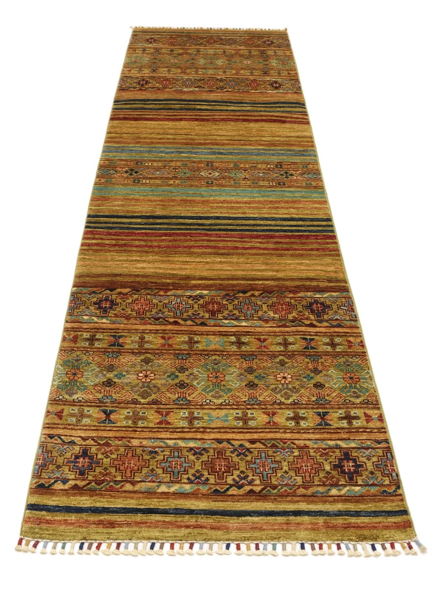 78x296 см, Афганистан, Восточные, Wool, коричневый — вид 3