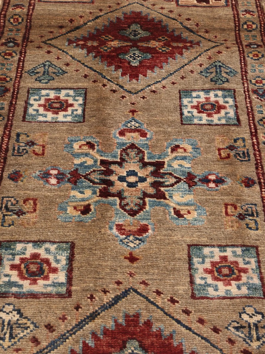 71x196 см, Афганистан, Казак, Wool, коричневый