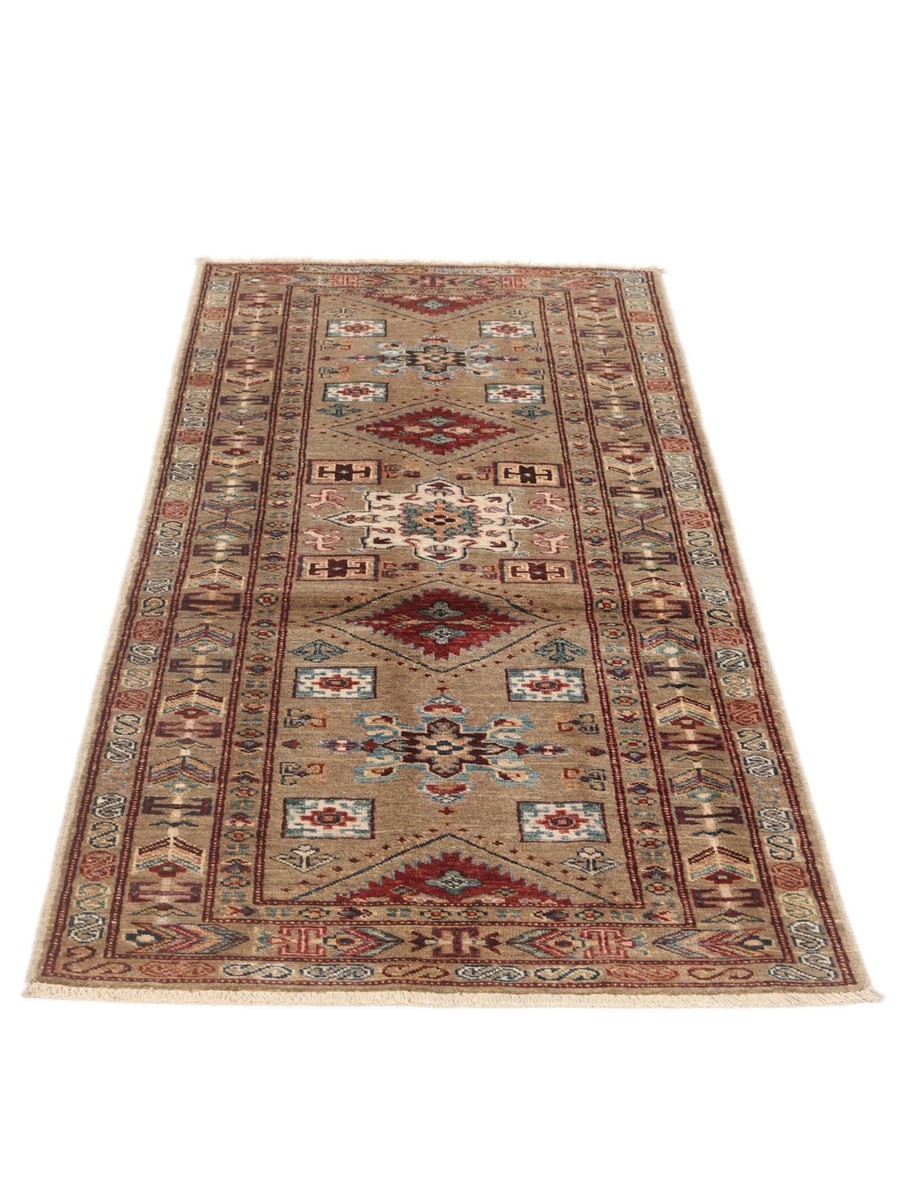 71x196 см, Афганистан, Казак, Wool, коричневый — вид 2