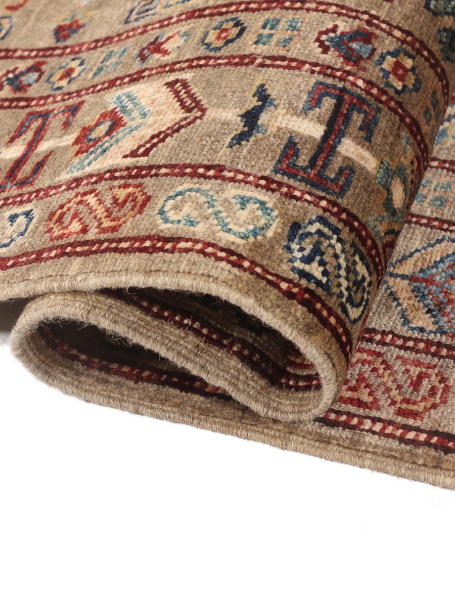 71x196 см, Афганистан, Казак, Wool, коричневый — вид 3