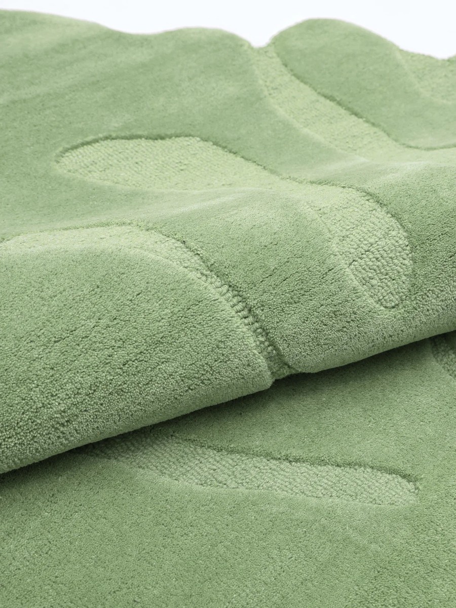 180x220 см, Индия, Современные, Wool, зелёный — вид 4