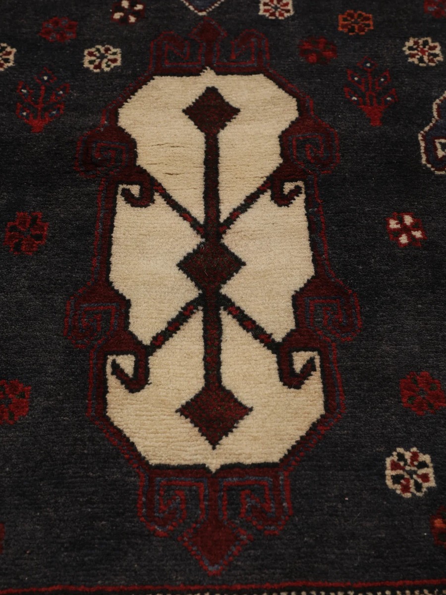 105x255 см, Иран, Восточные, Wool, чёрный — вид 6
