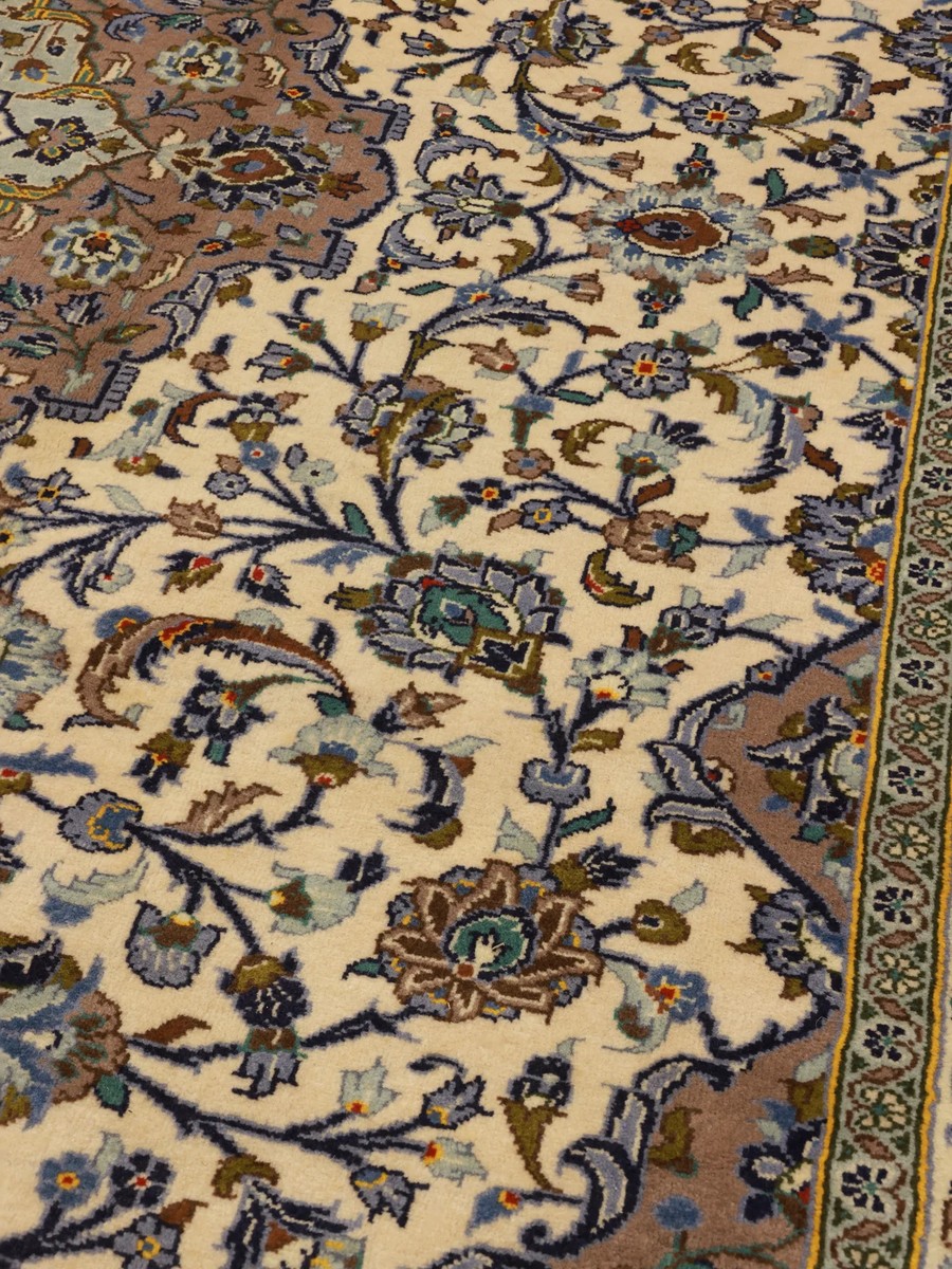 253x346 см, Иран, Кашан, Wool, оранжевый — вид 4