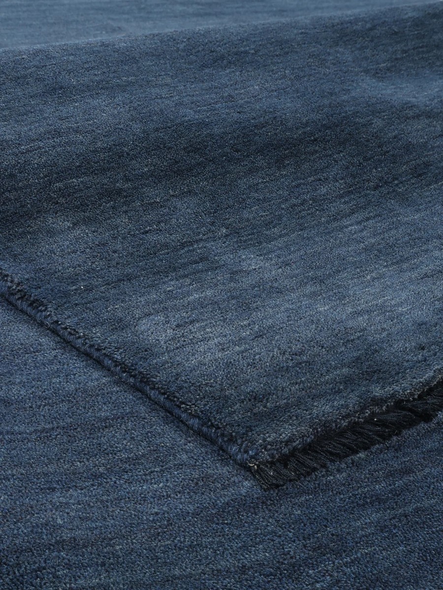 300x400 см, Индия, Однотонные, Wool, тёмно-синий — вид 3