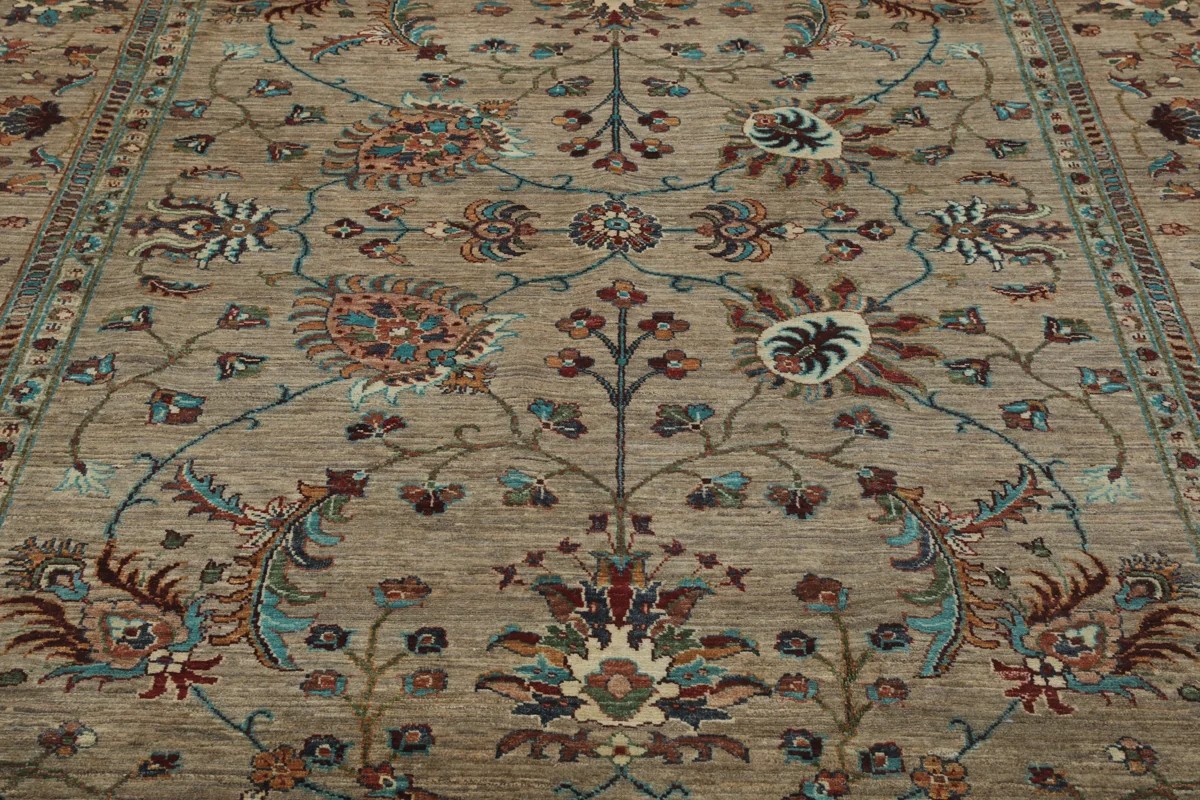 202x306 см, Афганистан, Зиглер, Wool, коричневый — вид 2