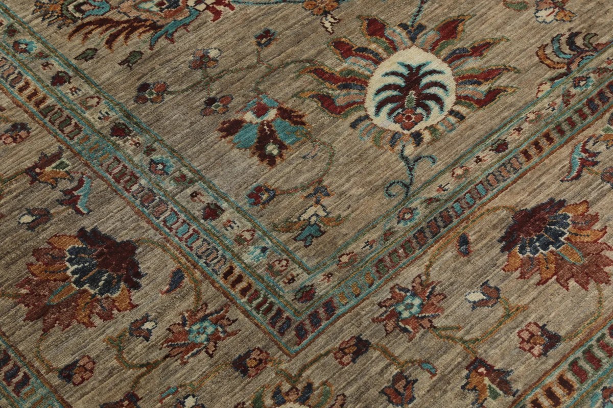 202x306 см, Афганистан, Зиглер, Wool, коричневый — вид 3