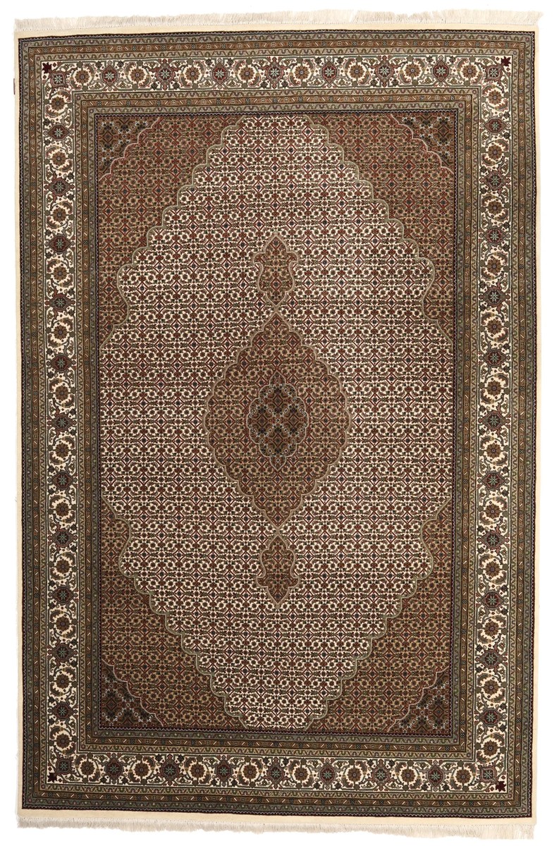 202x308 см, Индия, Табриз, Wool, оранжевый