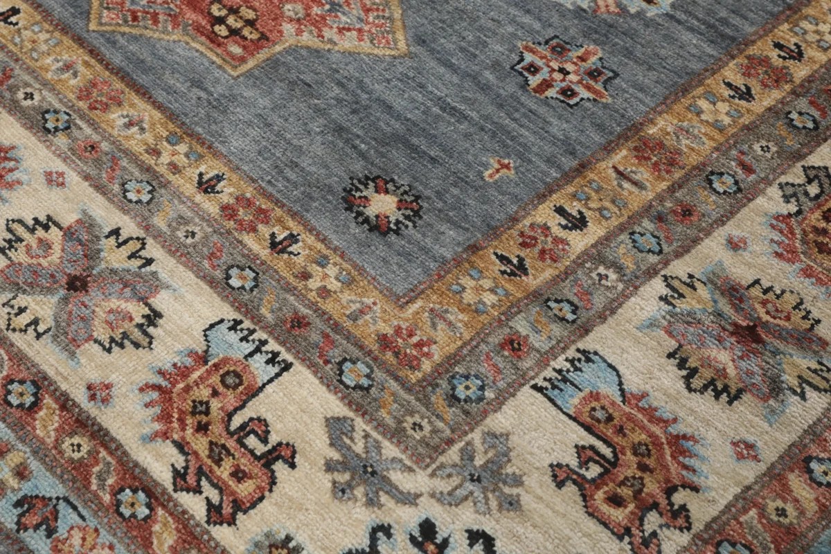 246x311 см, Афганистан, Казак, Wool, серый