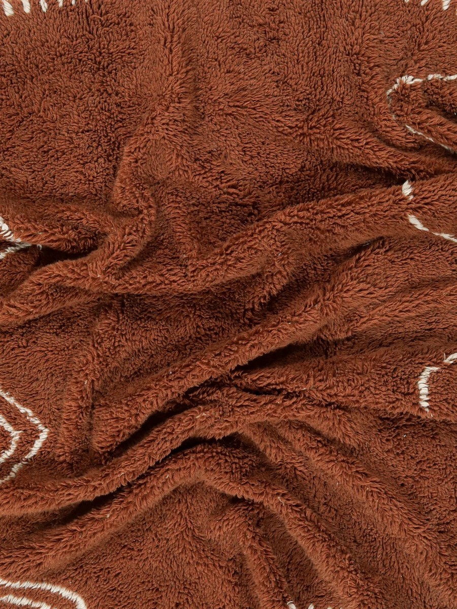 200x300 см, Индия, Шэгги, Wool, ржаво-красный